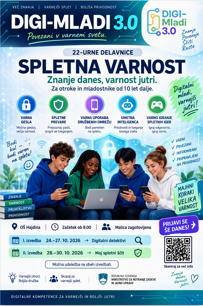 Delavnice DigiMladi 3.0 na OŠ Hajdina - Spletna varnost